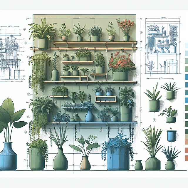 vertical garden layout sketch
