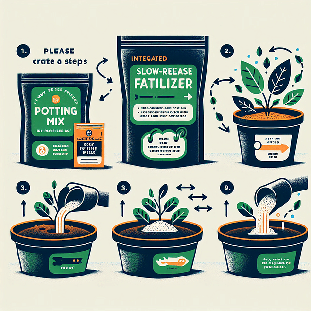potting mix with slow-release fertilizer