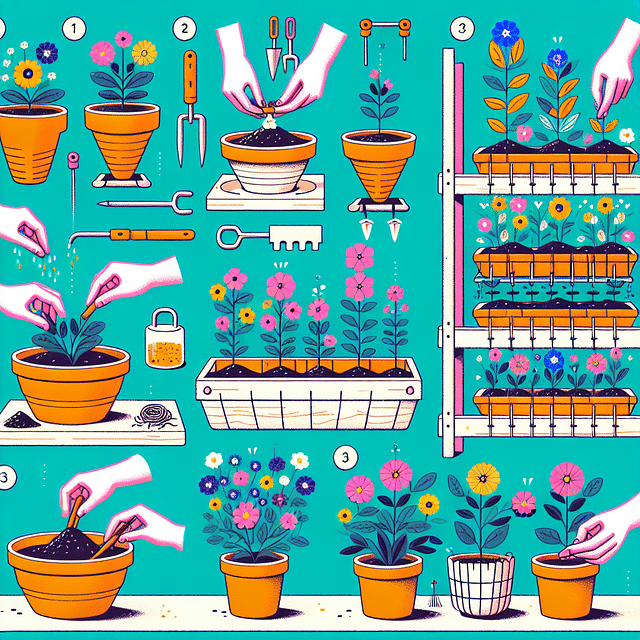 planting edible flowers in vertical garden