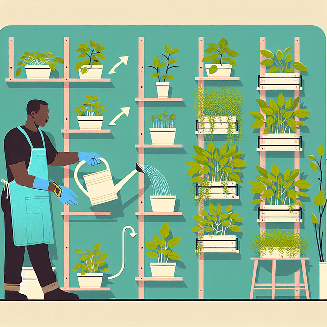 watering indoor vertical garden