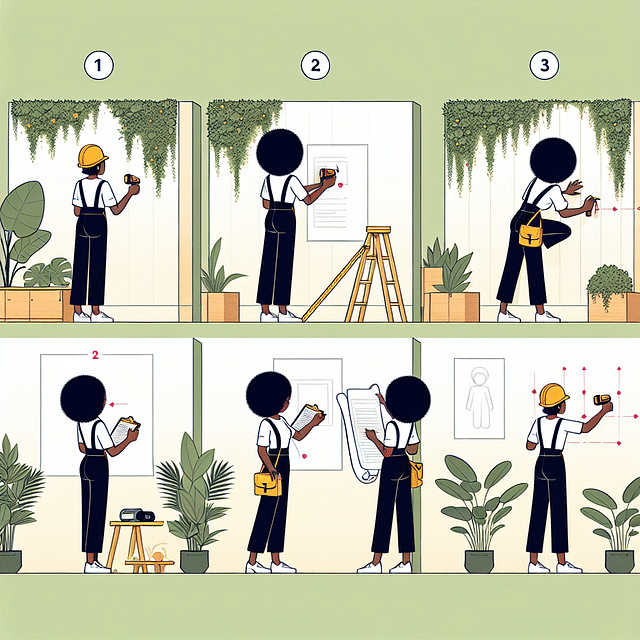 wall inspection for vertical garden installation