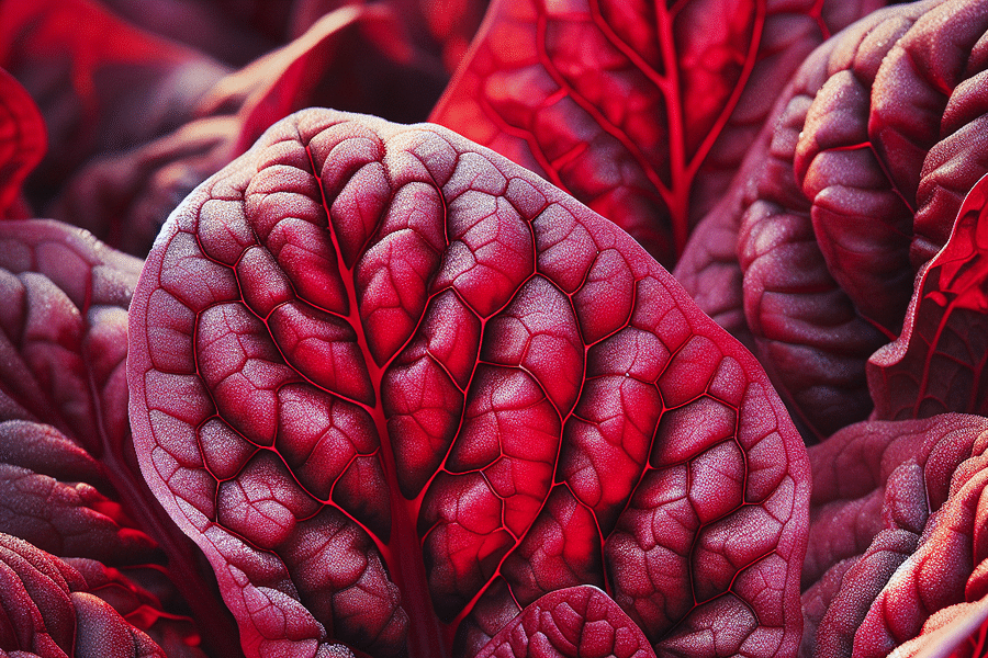 Red Spinach Leaves