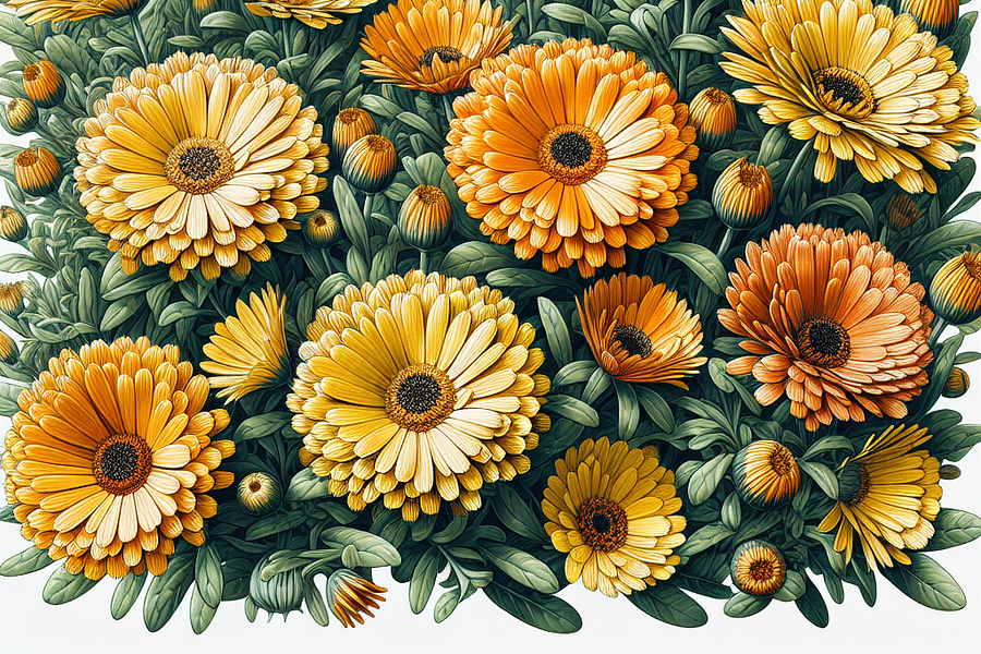 Calendula edible flowers