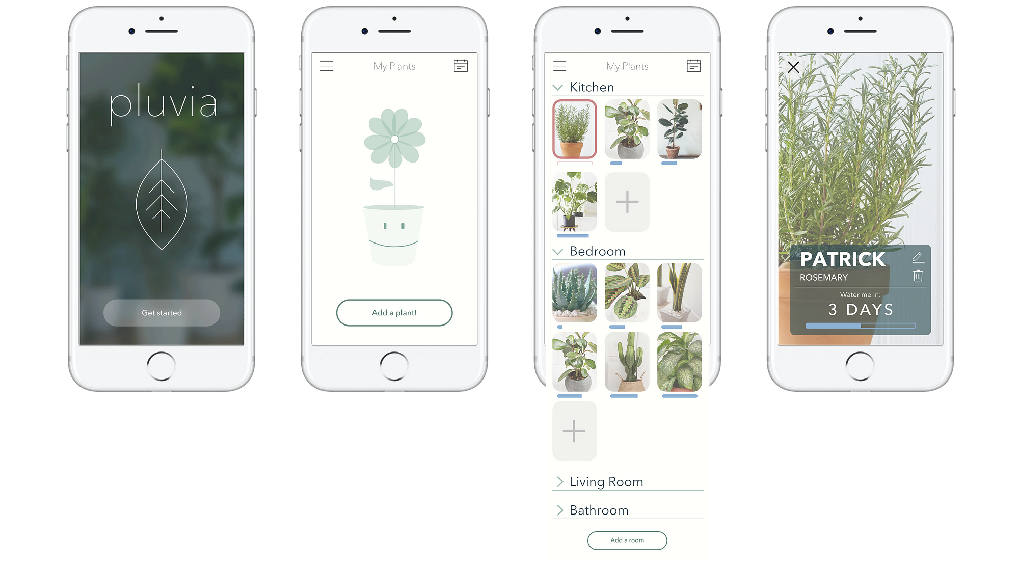 Planty app interface