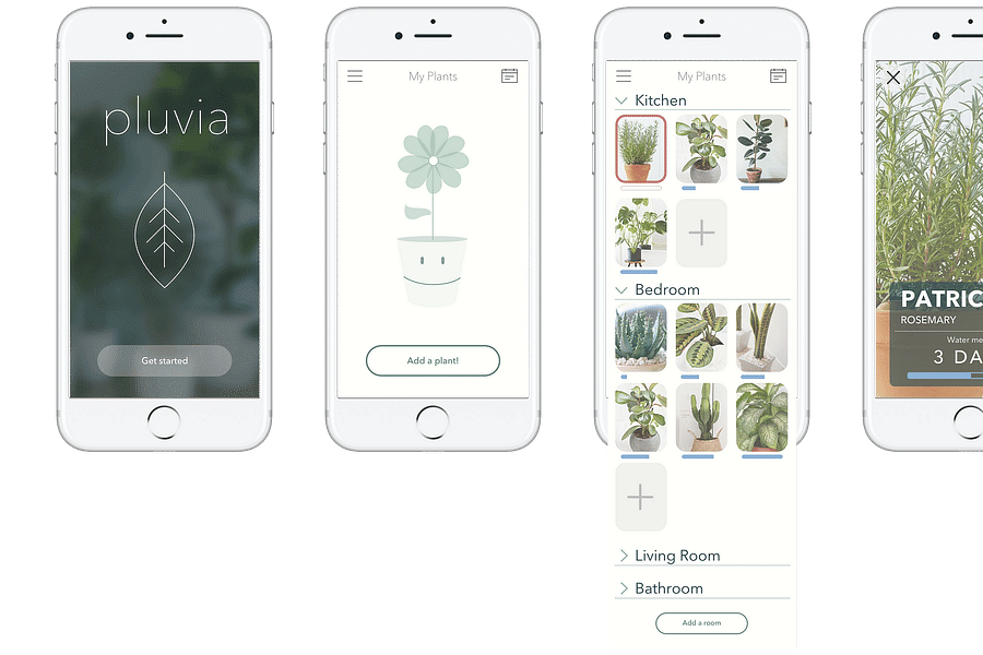 Planty app interface