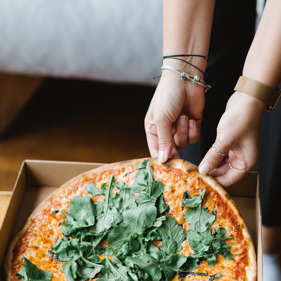 Indoor vertical herb garden installed in a kitchen
