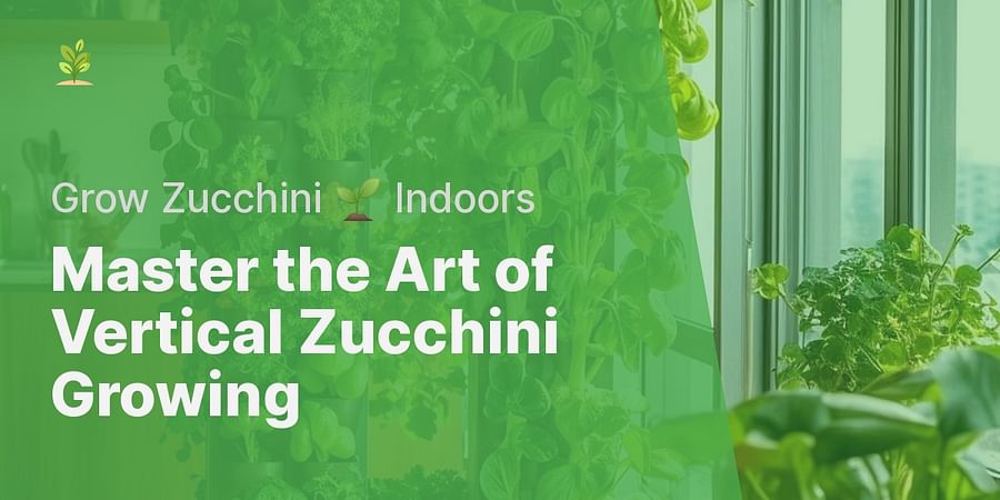 Master the Art of Vertical Zucchini Growing - Grow Zucchini π± Indoors