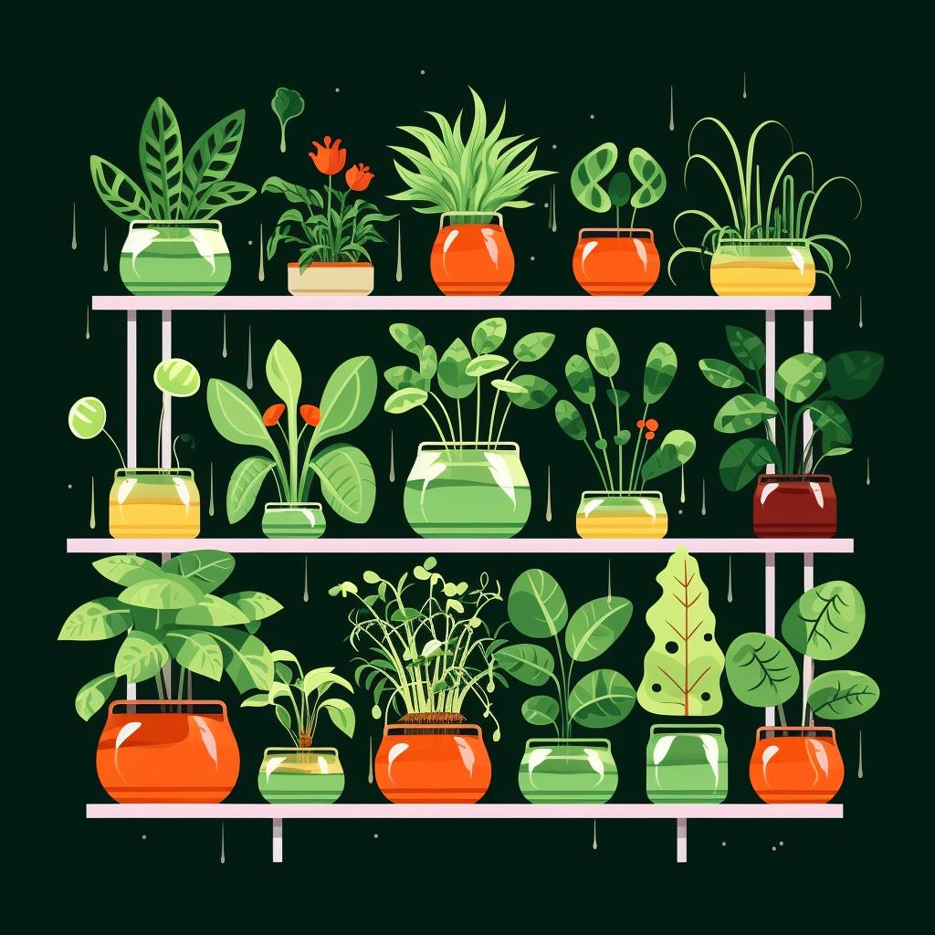 A variety of plants suitable for hydroponic growth